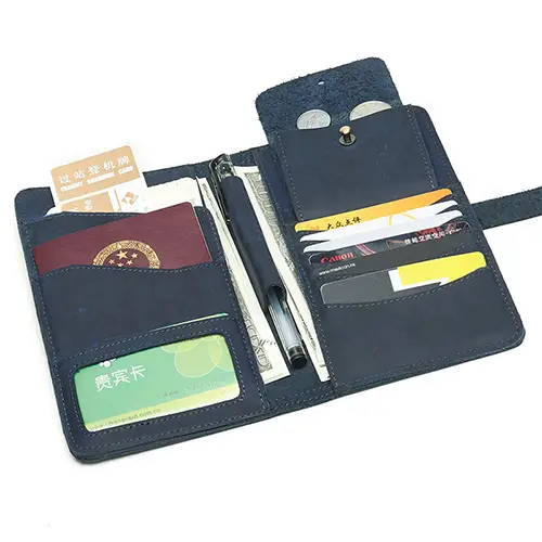 Stylish and Durable Multifunctional Leather Wallet for Travel and Everyday Use